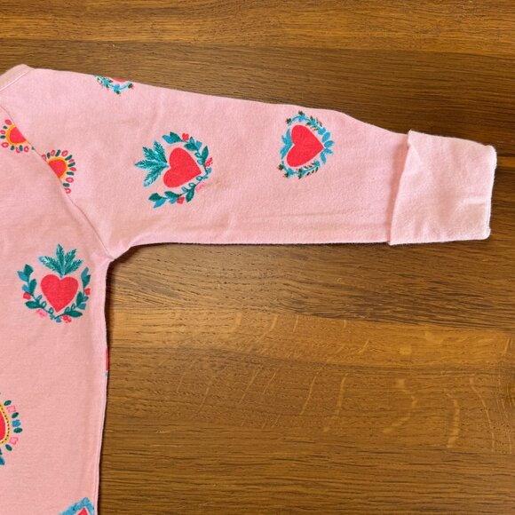 BONDS Hearts Wondersuit Baby Girls 3-6 Mo 00 Pink Zippy Onesie Romper Girl V Day - Picture 6 of 8